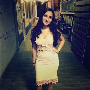 Crop top with matching skirt